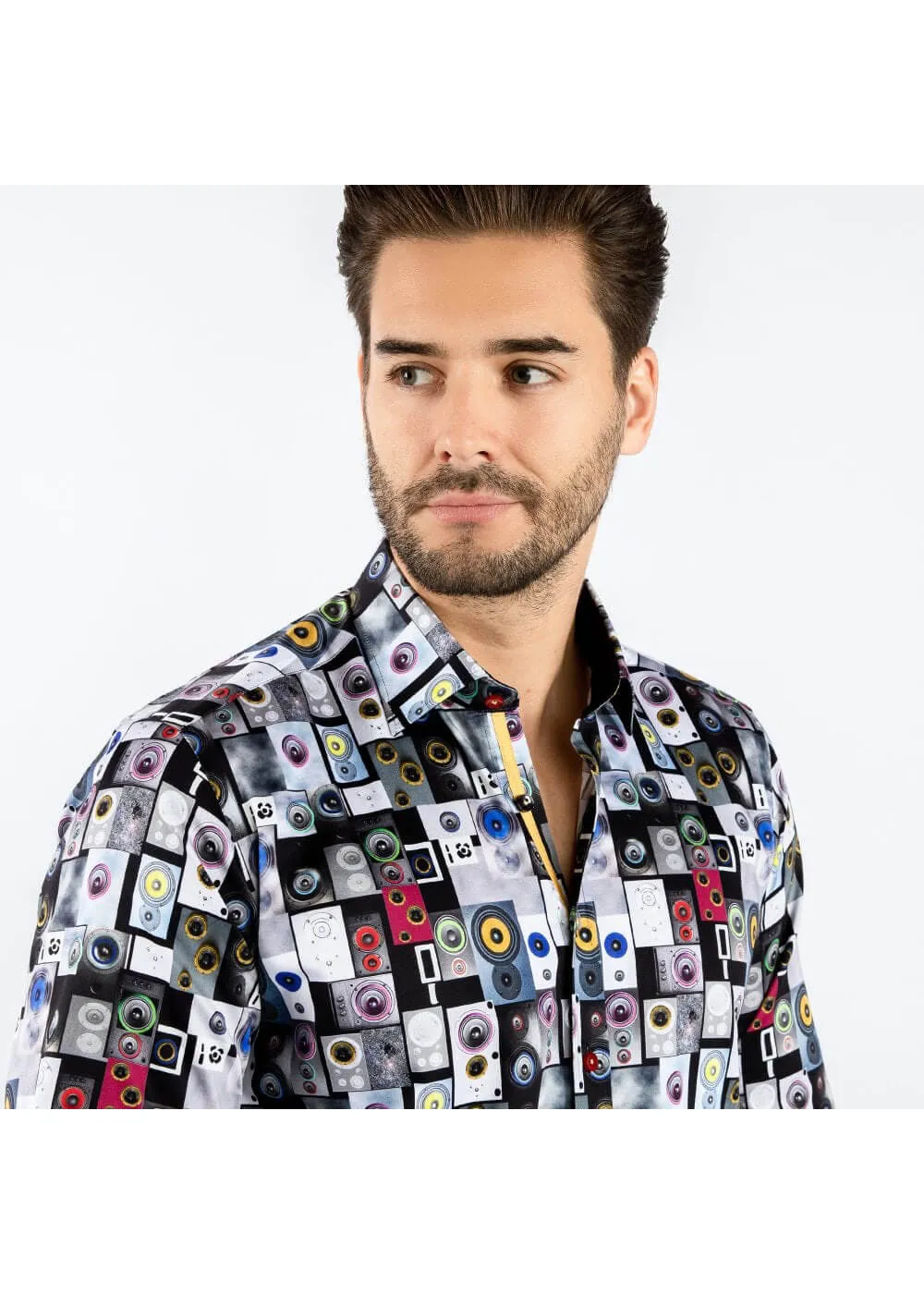 Claudio Lugli Mens Speakers Shirt Black