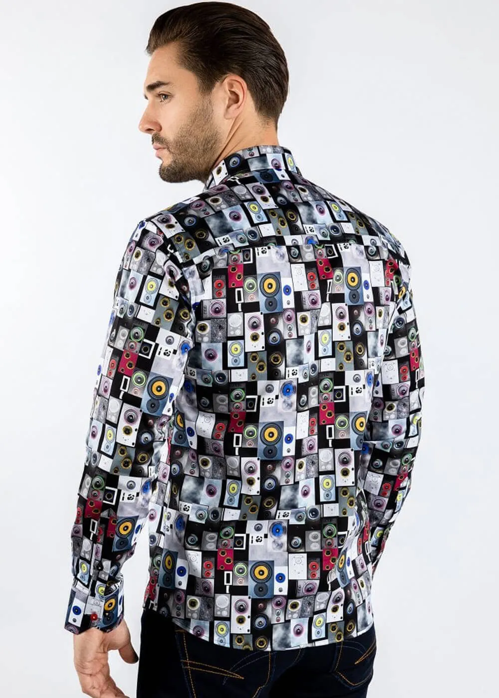 Claudio Lugli Mens Speakers Shirt Black