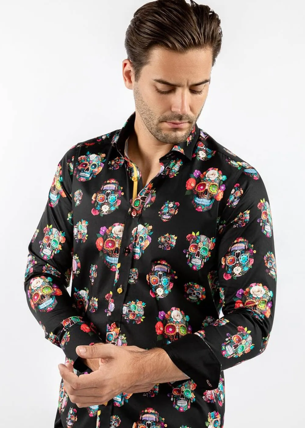 Claudio Lugli Mens Sugarskulls Shirt Black