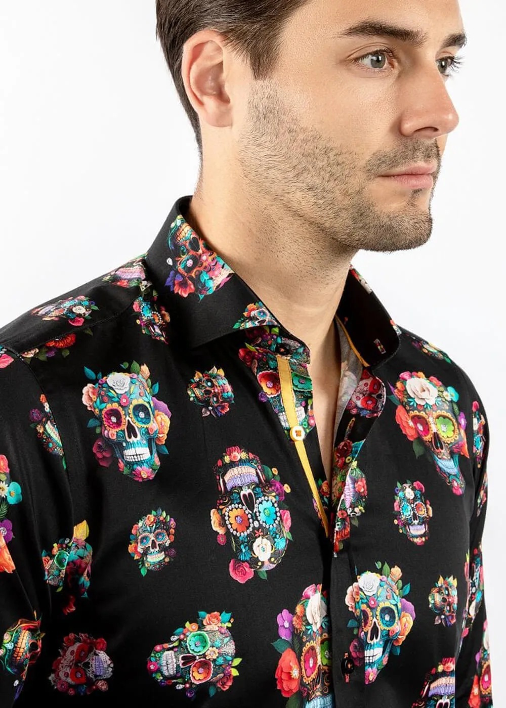 Claudio Lugli Mens Sugarskulls Shirt Black
