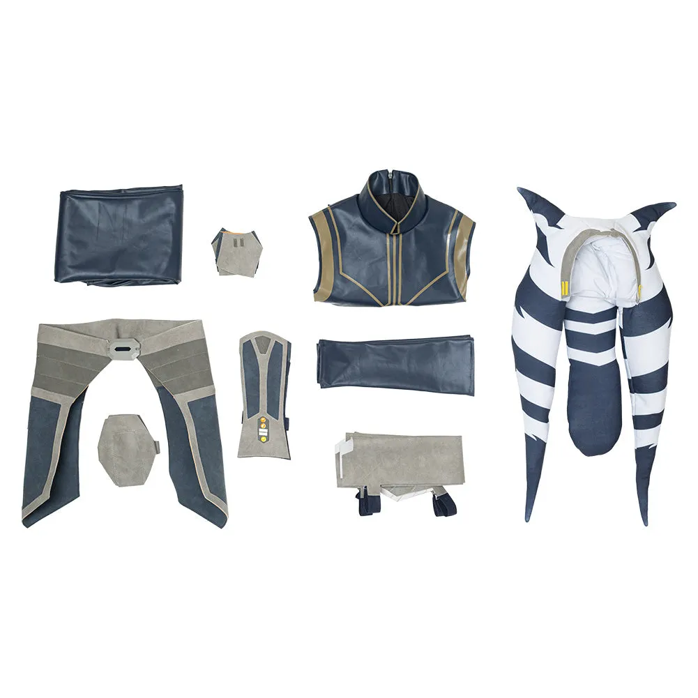 Clone Wars Season 7 Ahsoka Tano Women Girls Outfit Cosplay Costume Halloween Carnival Costume