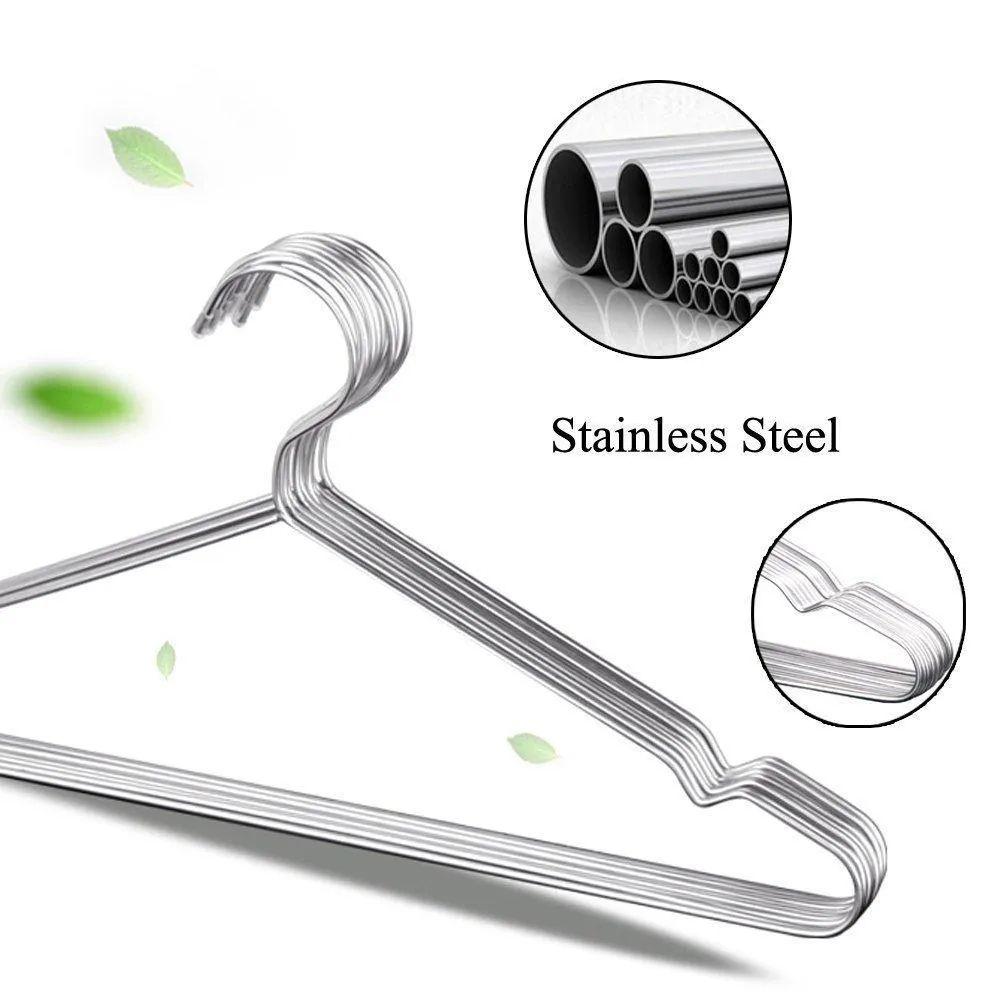 Clothes Hangers, Sauran 20 Pack Stainless Steel Strong Metal Wire Hangers For Clothes 16 Inch (Pack of 20 pcs)