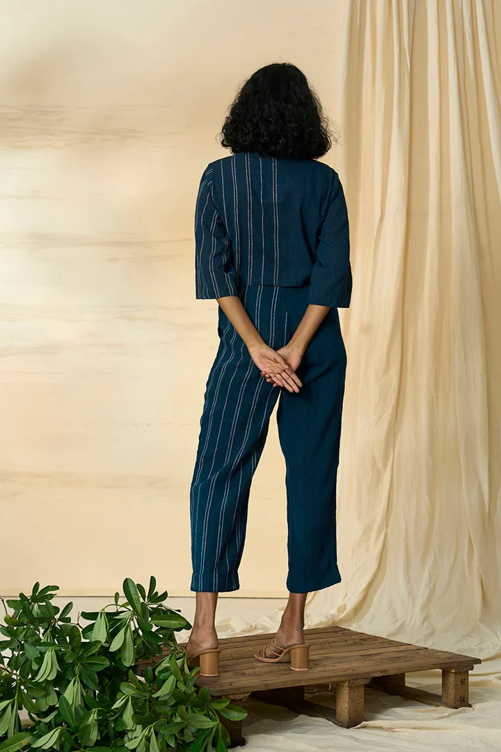 Cobalt Kala Cotton Angarakha Top & Trousers Set