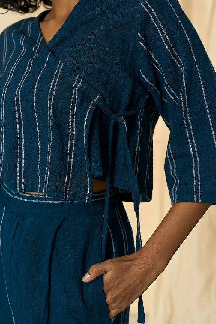 Cobalt Kala Cotton Angarakha Top & Trousers Set