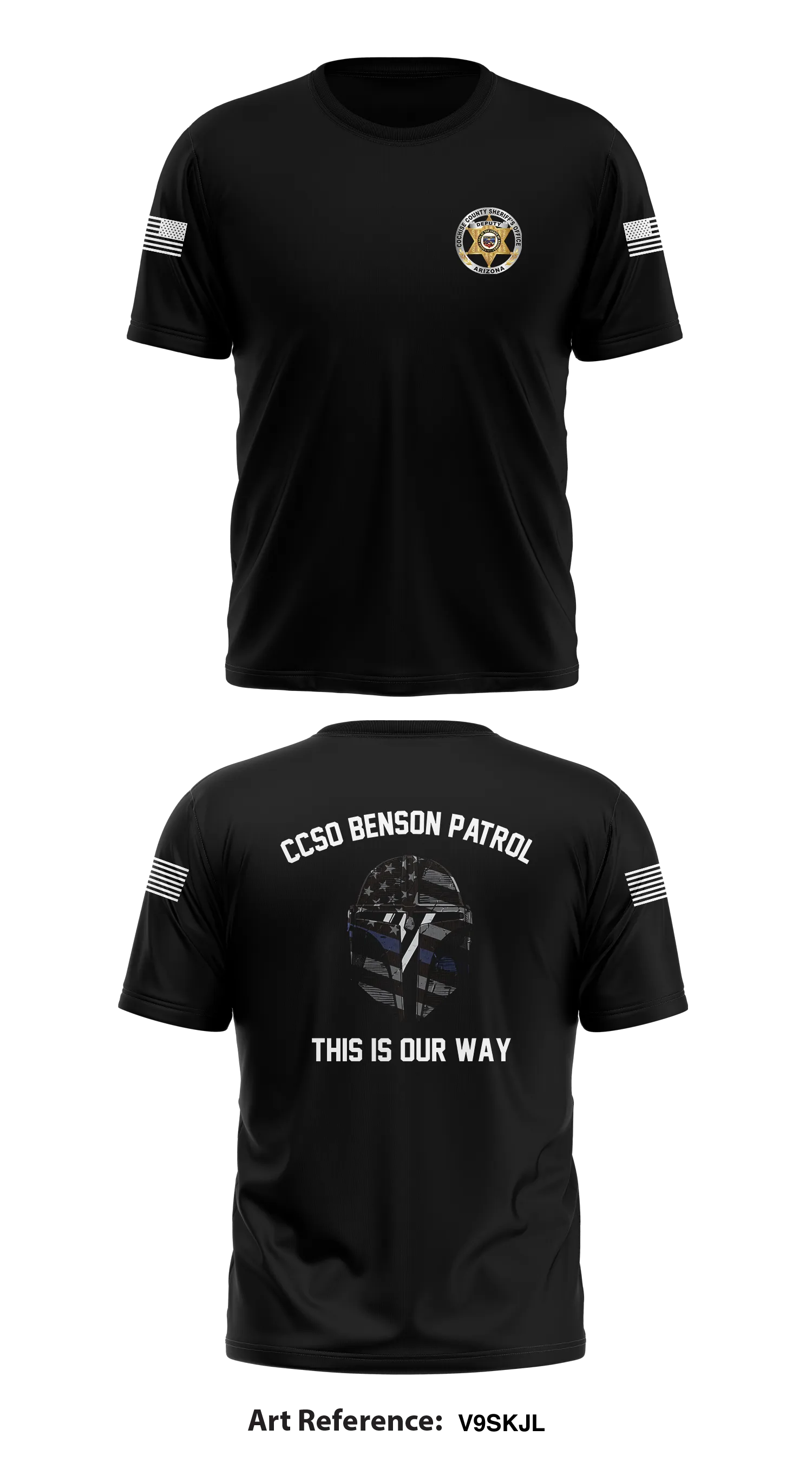 COCHISE COUNTY SHERIFF’S OFFICE BENSON PATROL STORE 1 Core Men's SS Performance Tee - V9sKJL