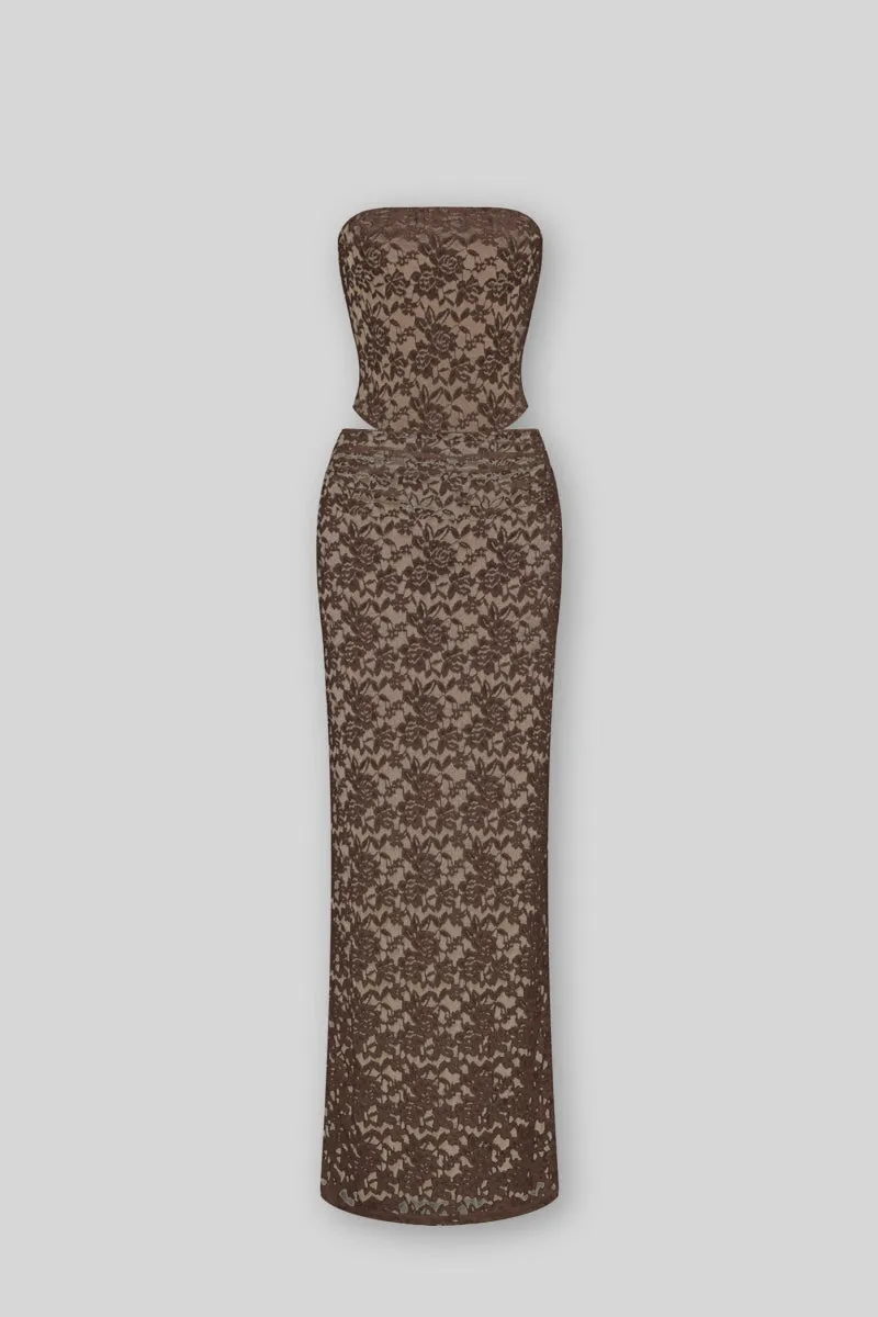 Cocoa Crush Lace Maxi Set