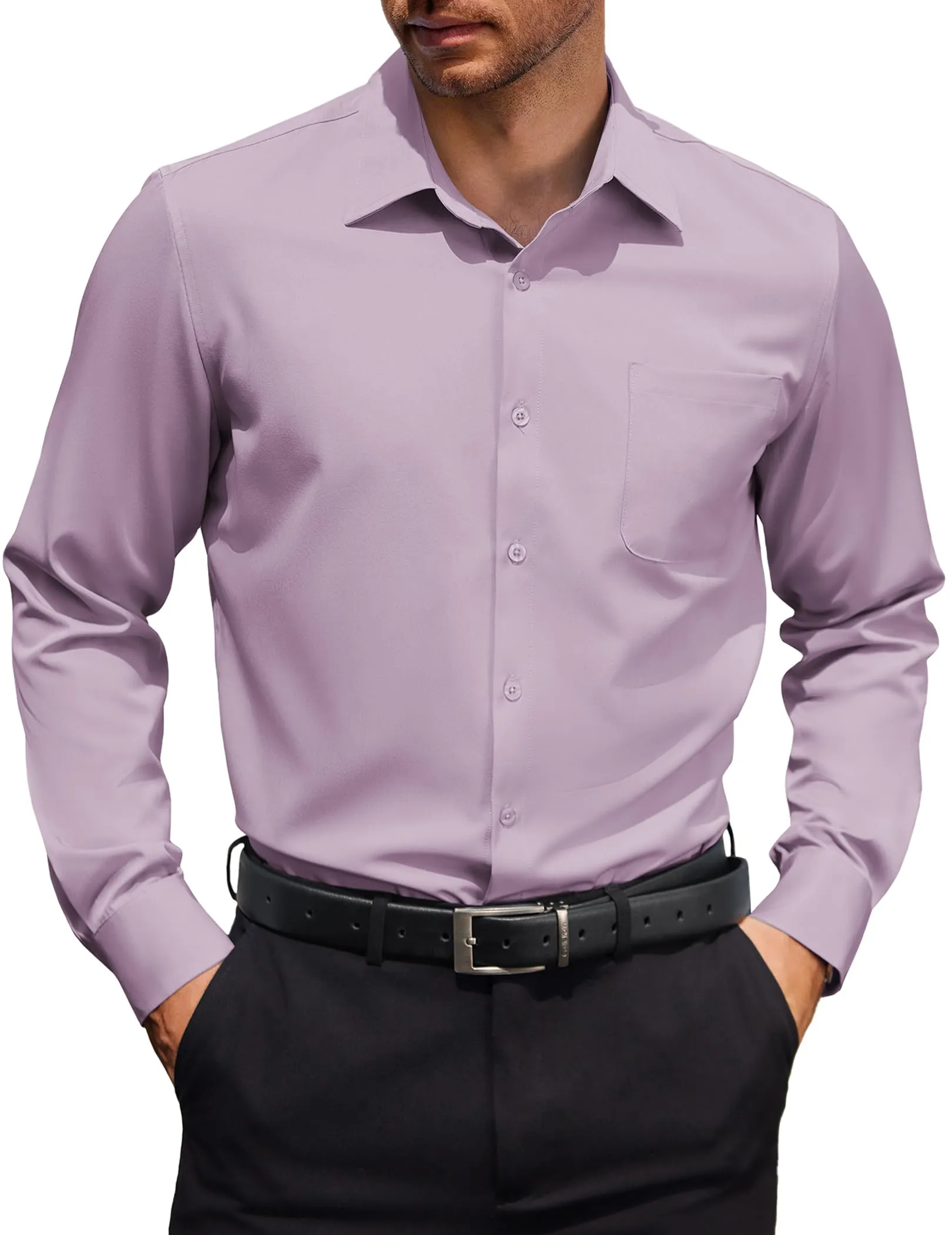 COOFANDY Mens Dress Shirt Long Sleeve Button Down Shirts Business Casual Wrinkle Free Shirts with Pocket