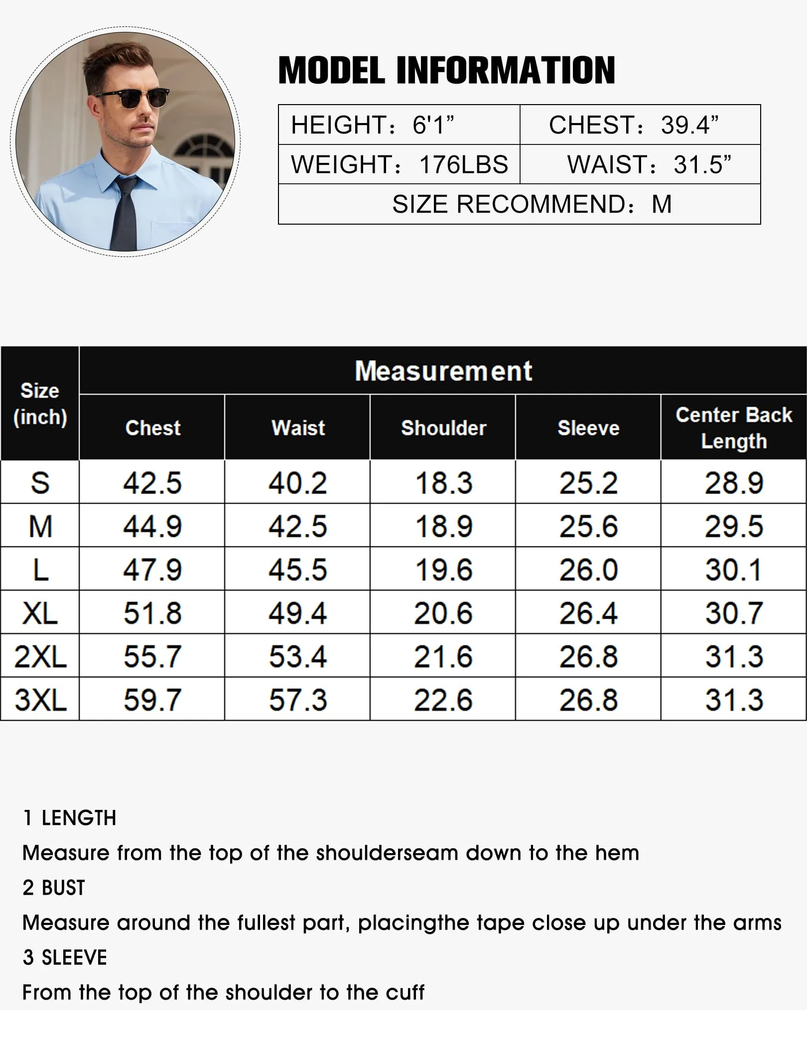 COOFANDY Mens Dress Shirt Long Sleeve Button Down Shirts Business Casual Wrinkle Free Shirts with Pocket