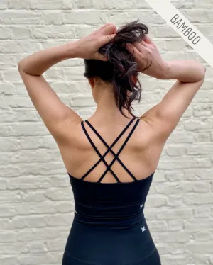 Cool Cami - Bamboo Bra Top - Black (LAST SIZES - XS)