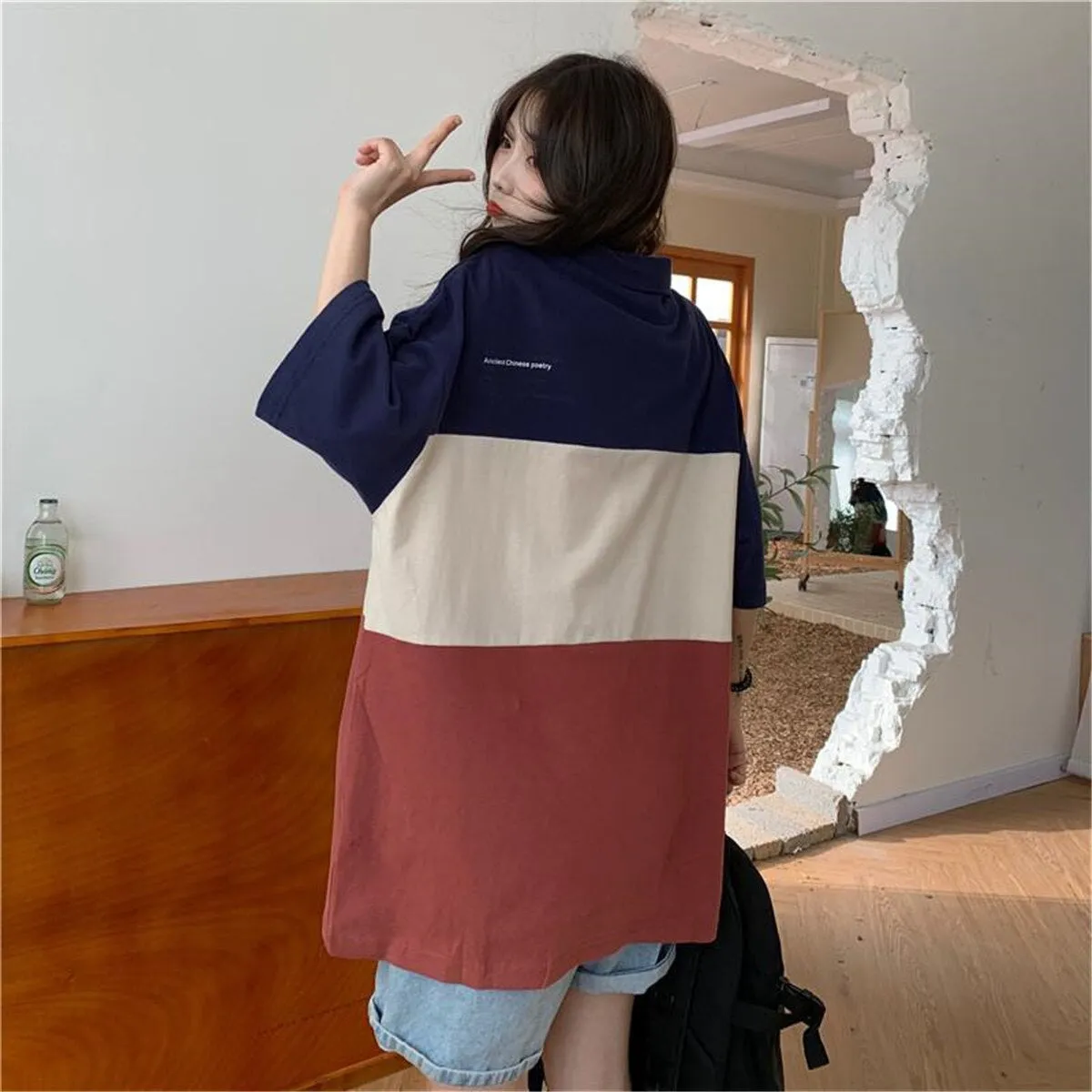 Cool Colors Loose Oversize Polo Shirt
