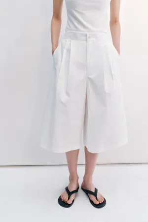 Cotton blend relaxed fit 7/8 pants | 4 color