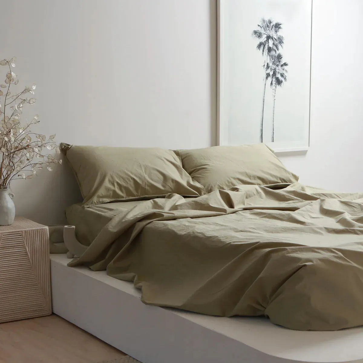 Cotton Sheet Set - Light Khaki