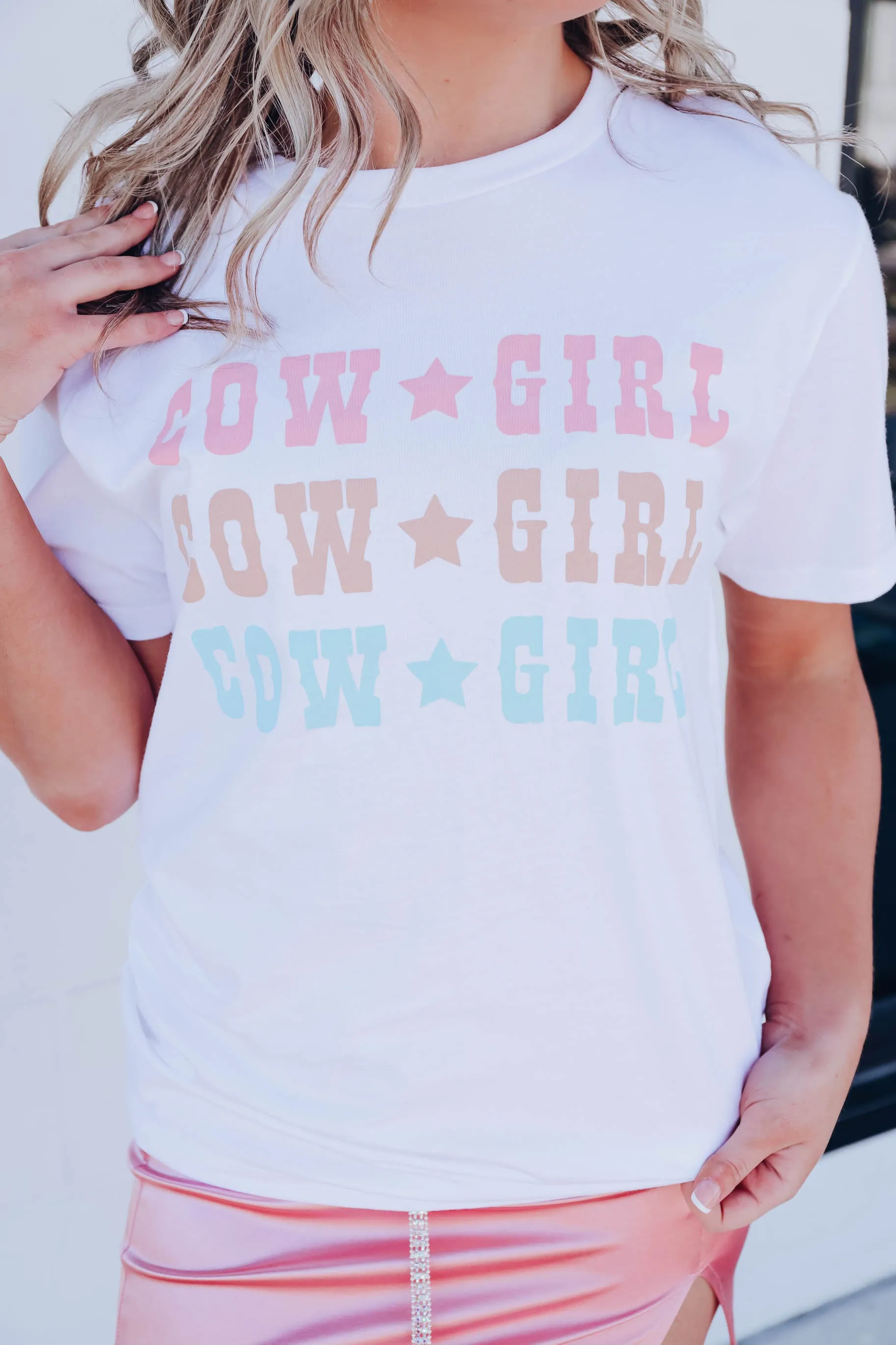 Cowgirl Graphic Tee - White