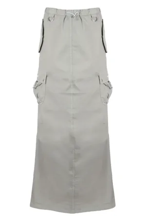 Crepe Cargo Maxi Skirt