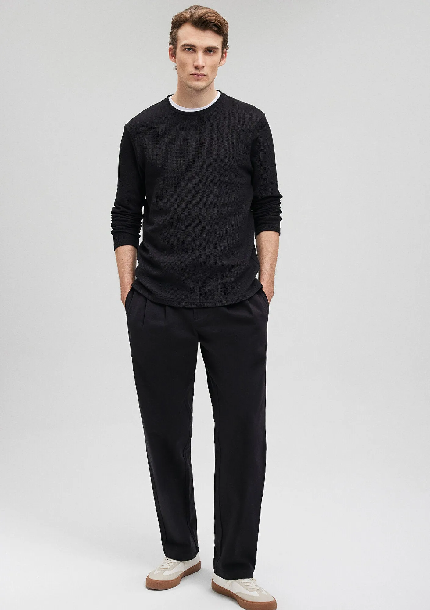 Crew Neck Black Basic T-Shirt