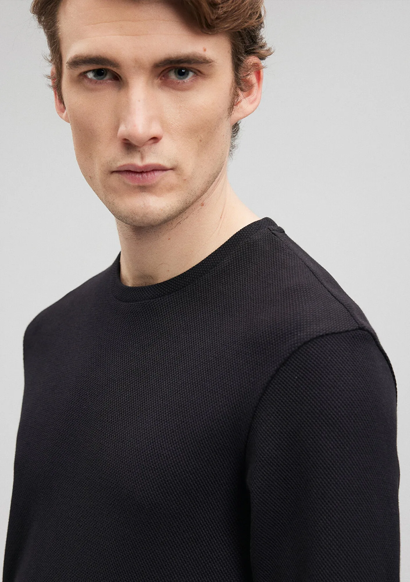 Crew Neck Black Basic T-Shirt