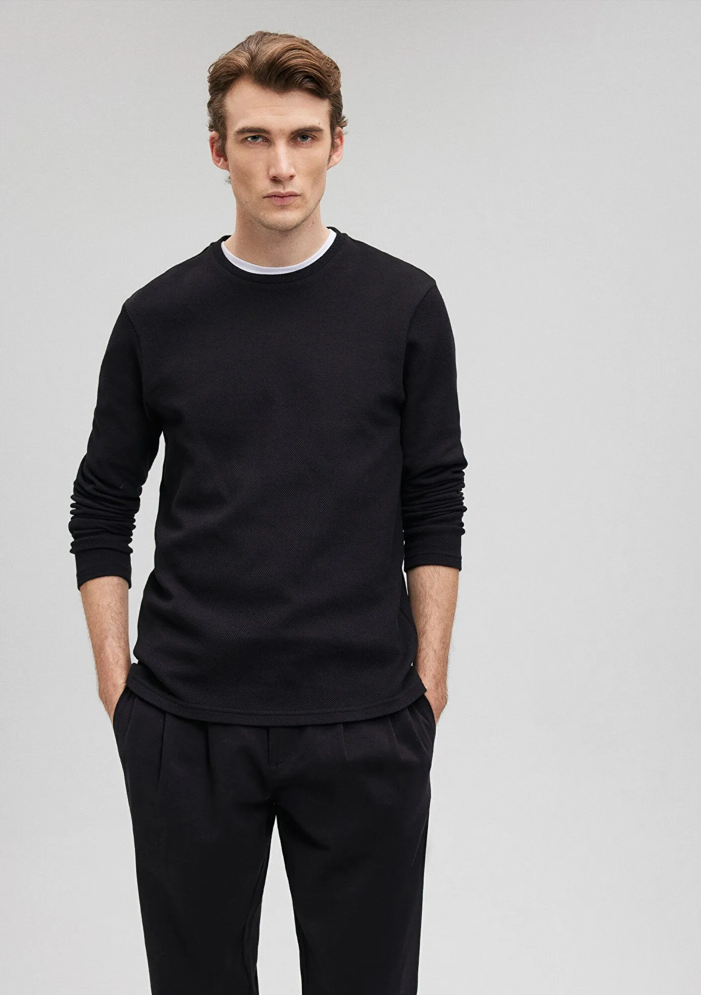 Crew Neck Black Basic T-Shirt