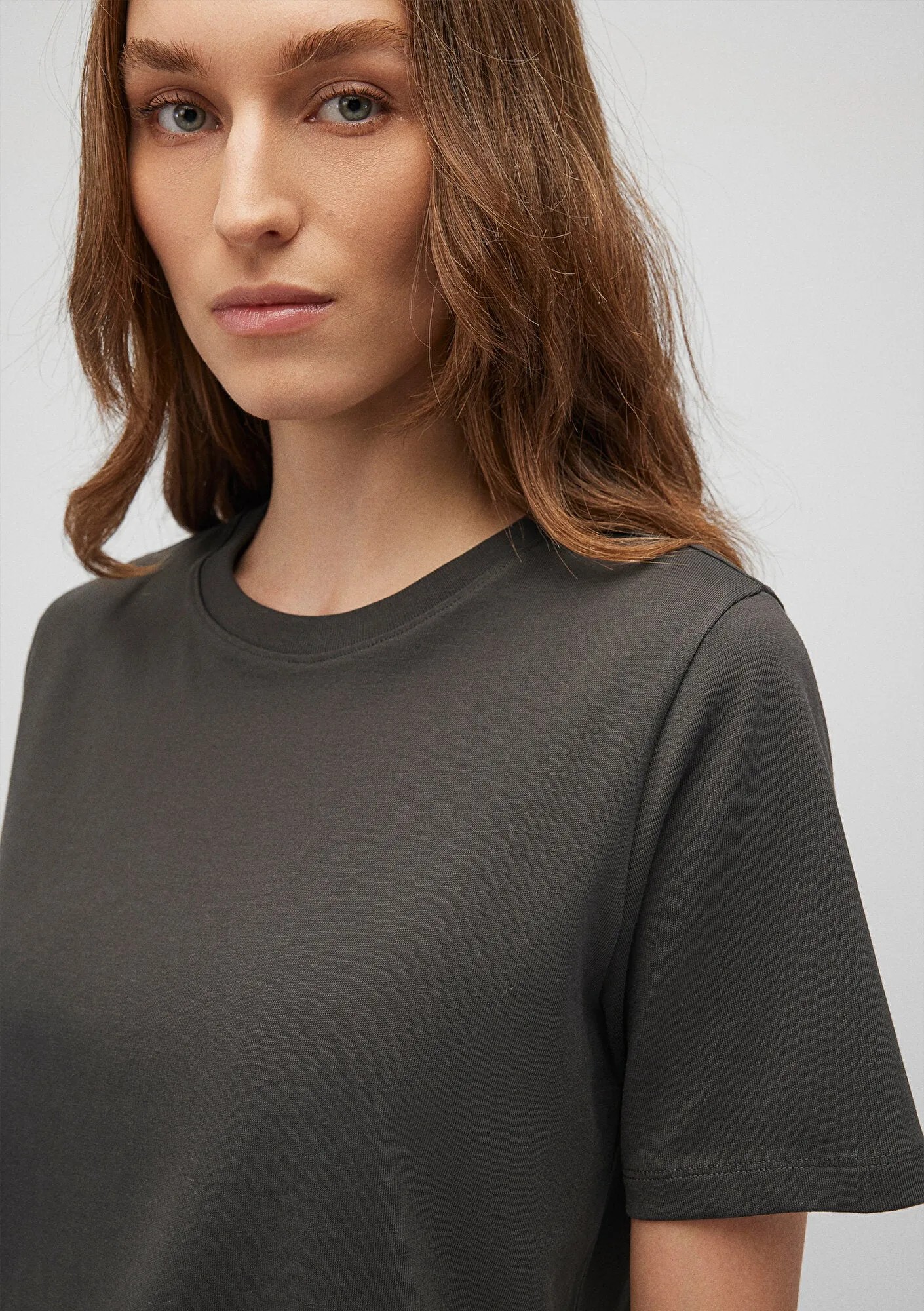 Crew Neck Grey Basic T-Shirt