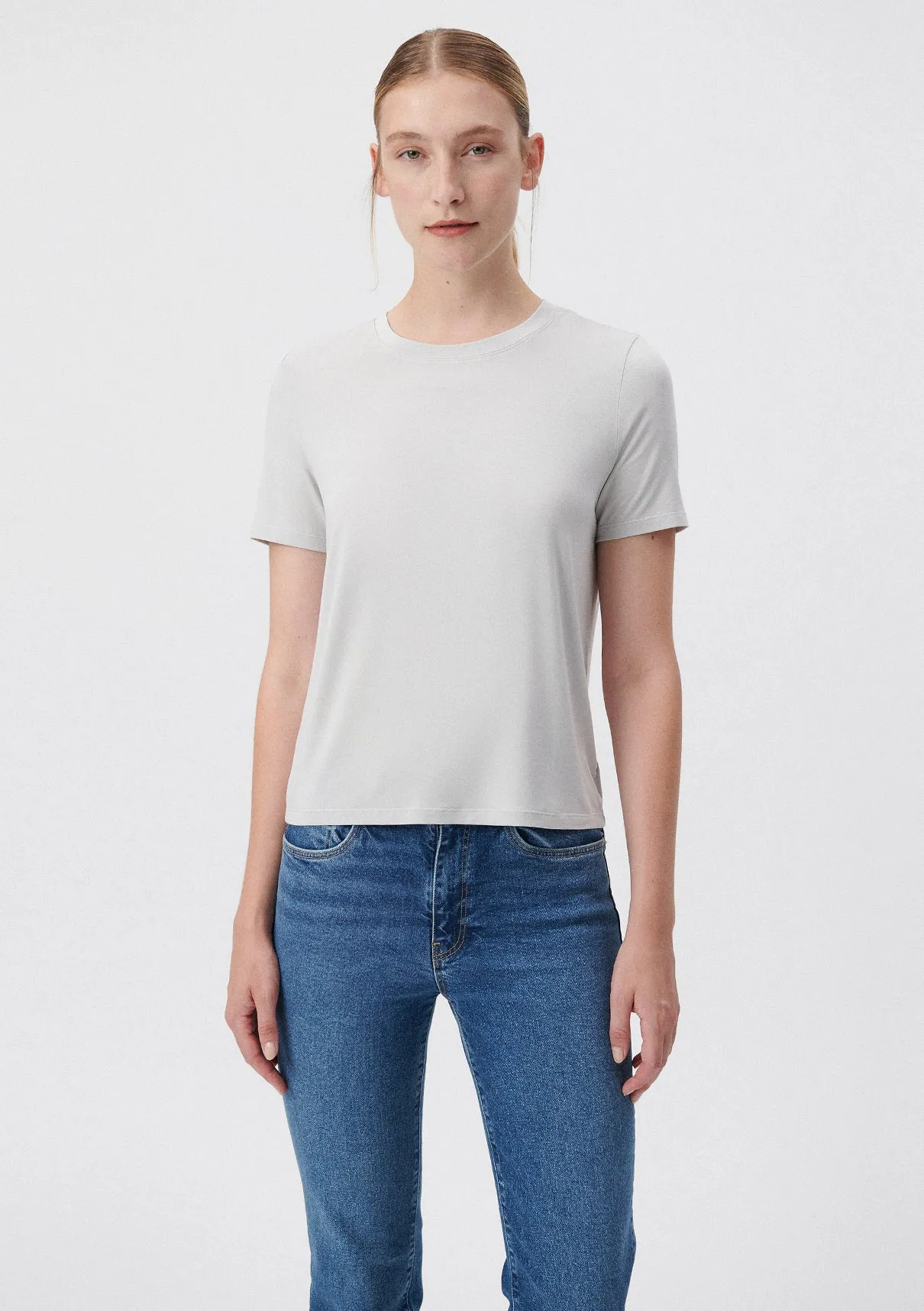 Crew Neck Grey Basic T-Shirt