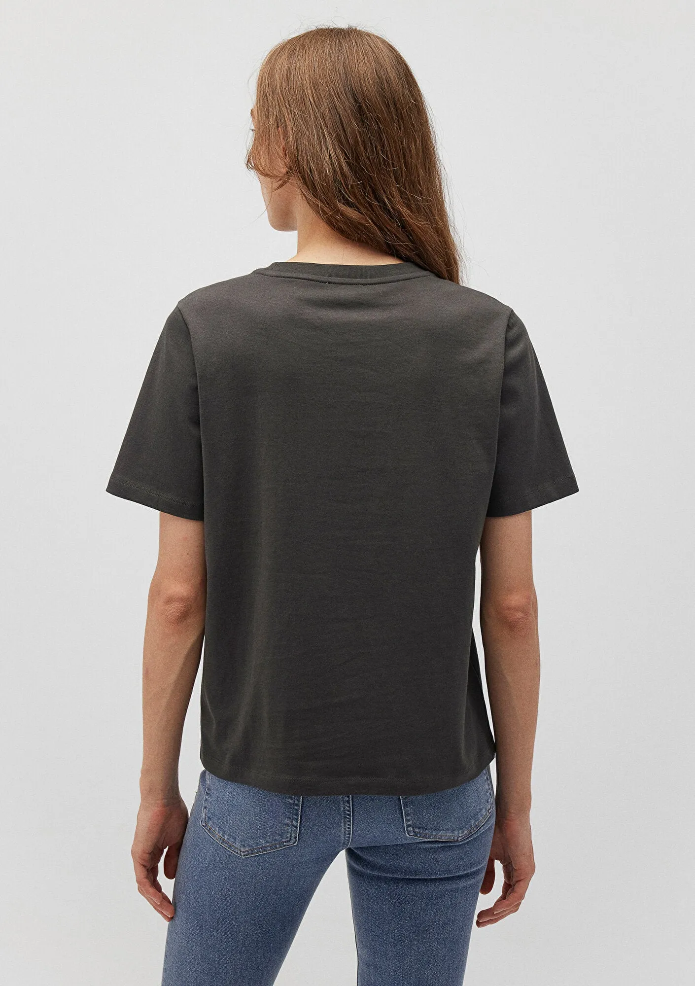 Crew Neck Grey Basic T-Shirt