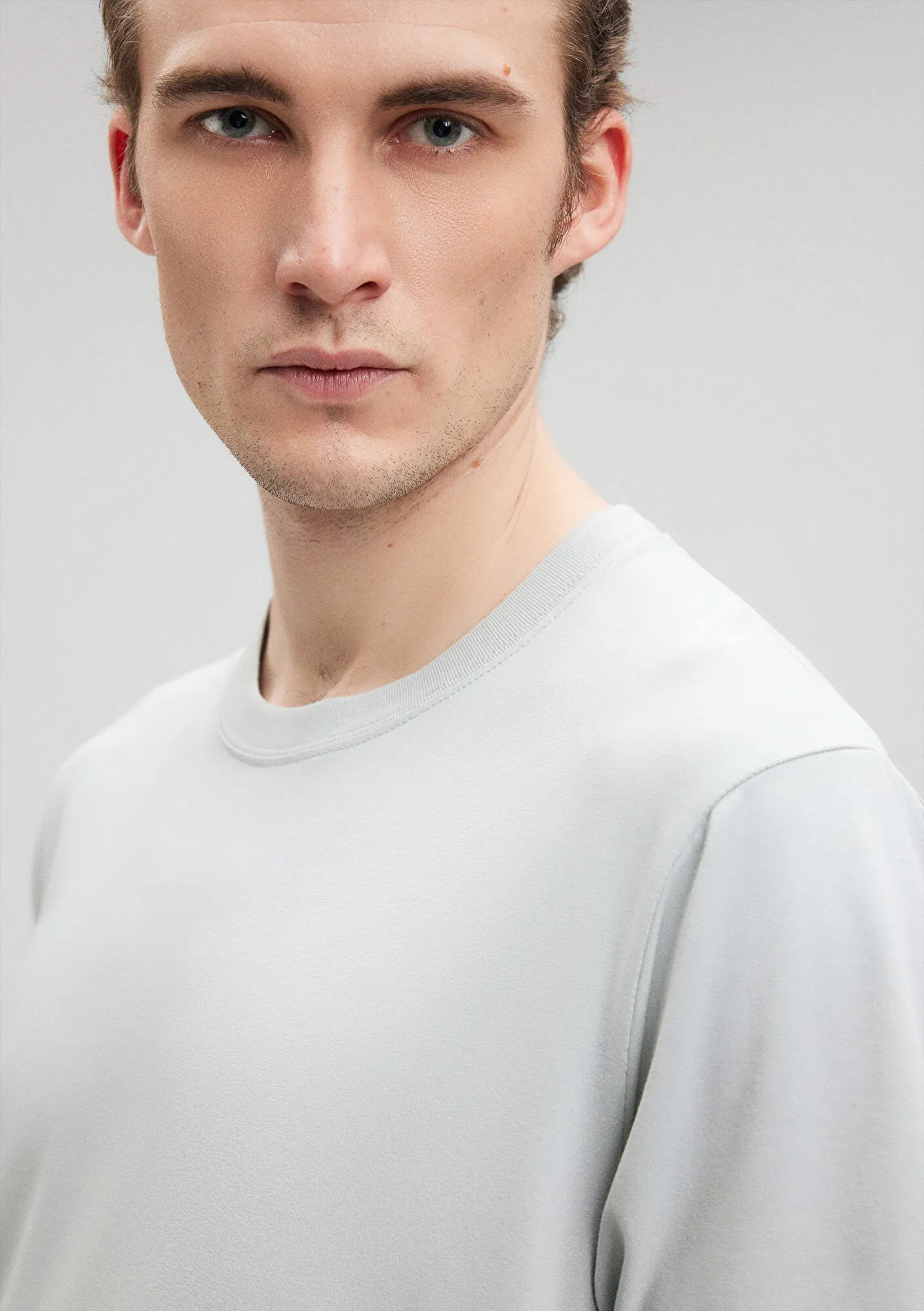 Crew Neck Grey Basic T-Shirt