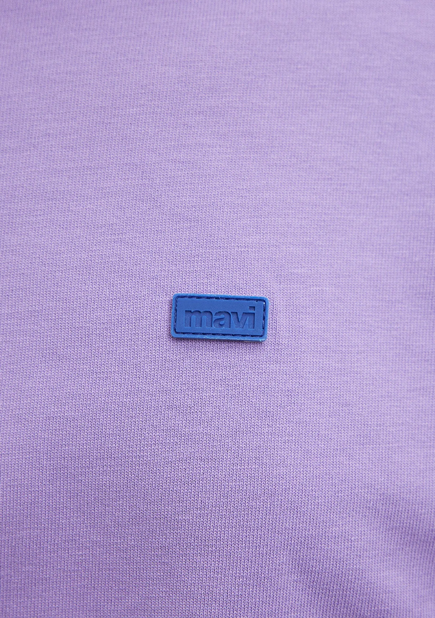 Crew Neck Lilac Basic Crop T-Shirt