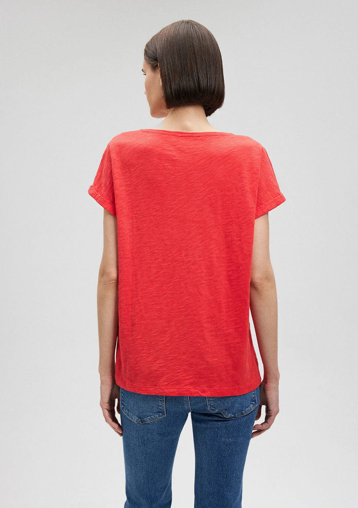 Crew Neck Pink Basic T-Shirt