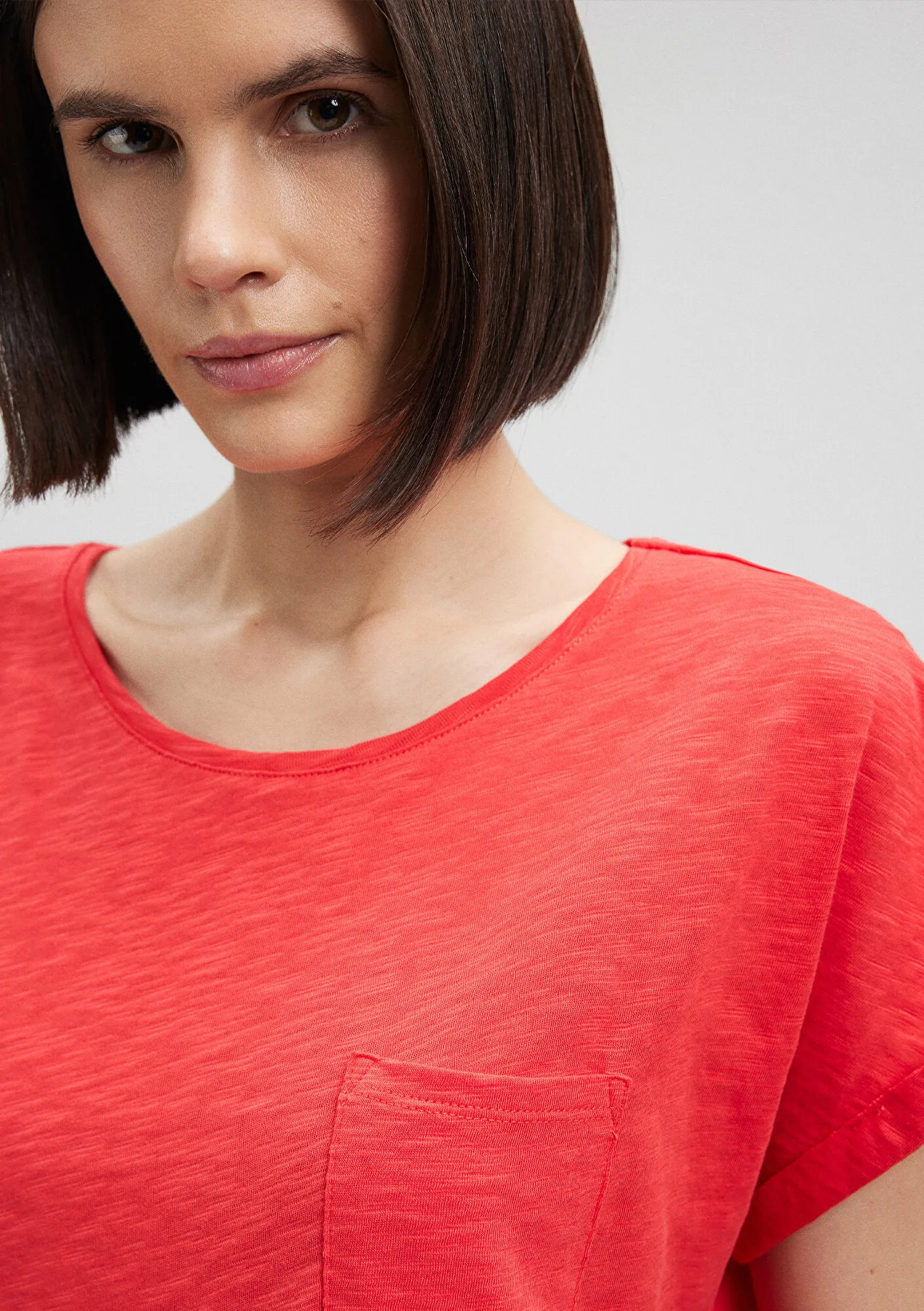 Crew Neck Pink Basic T-Shirt