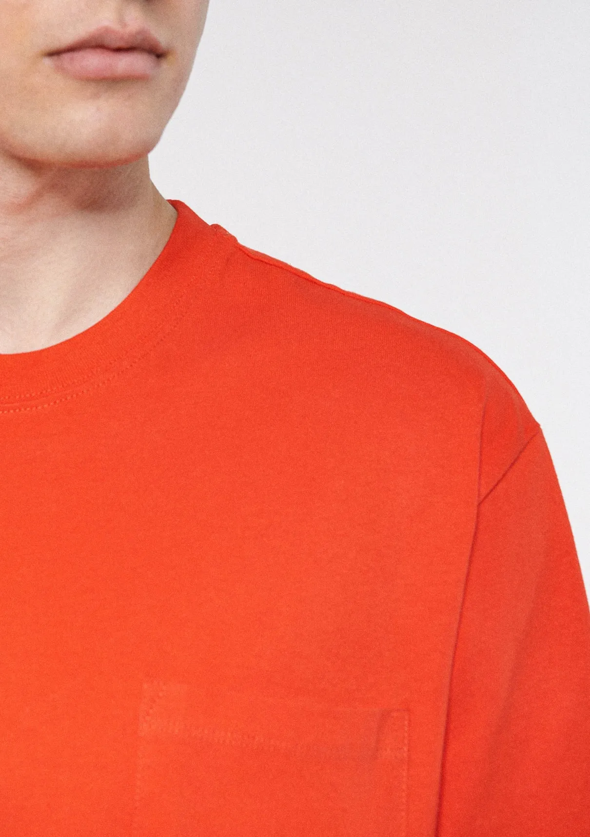 Crew Neck Red Basic T-Shirt