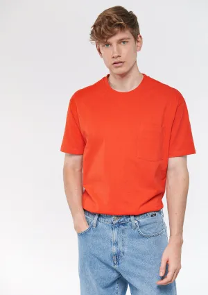 Crew Neck Red Basic T-Shirt