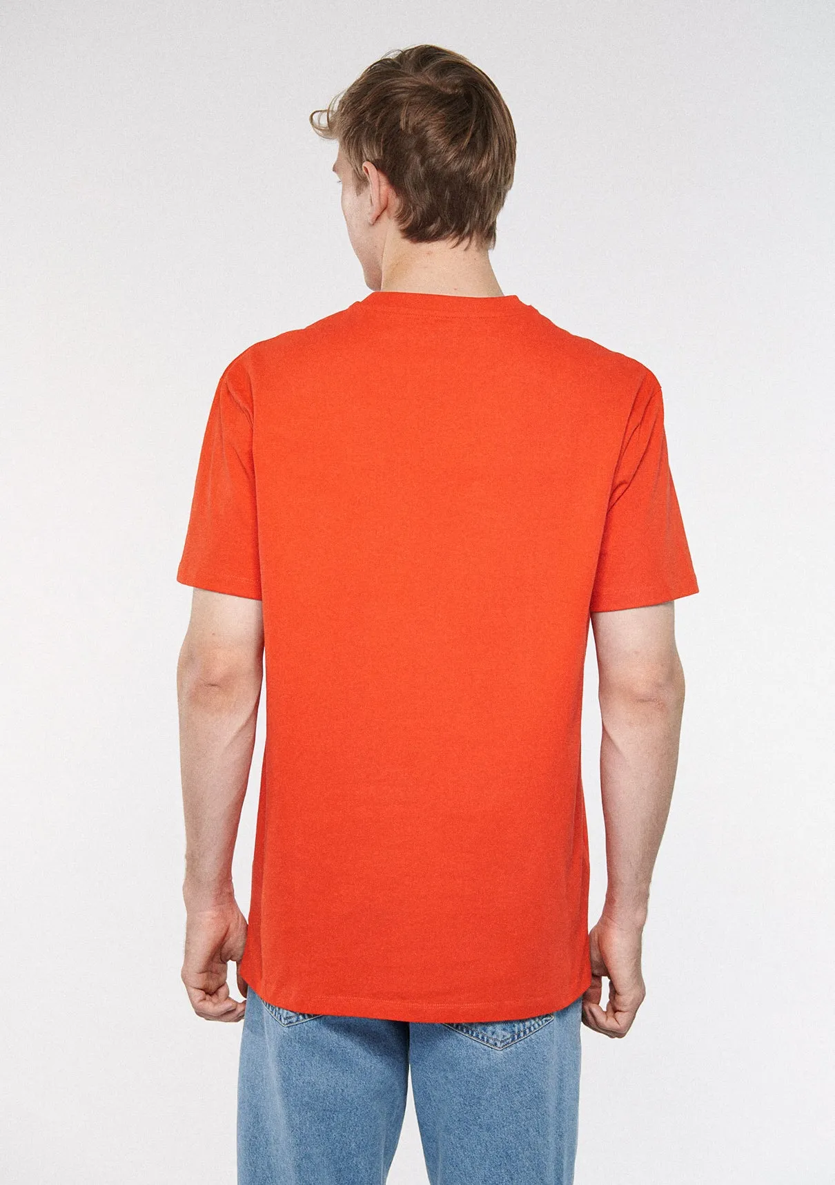 Crew Neck Red Basic T-Shirt