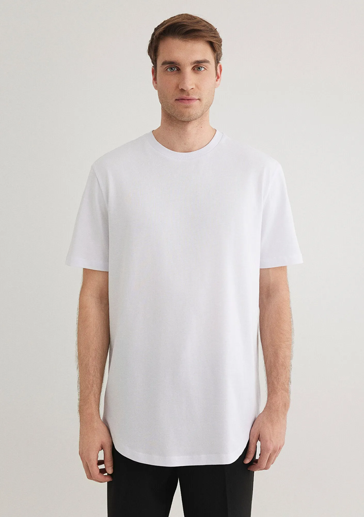 Crew Neck White Basic T-Shirt
