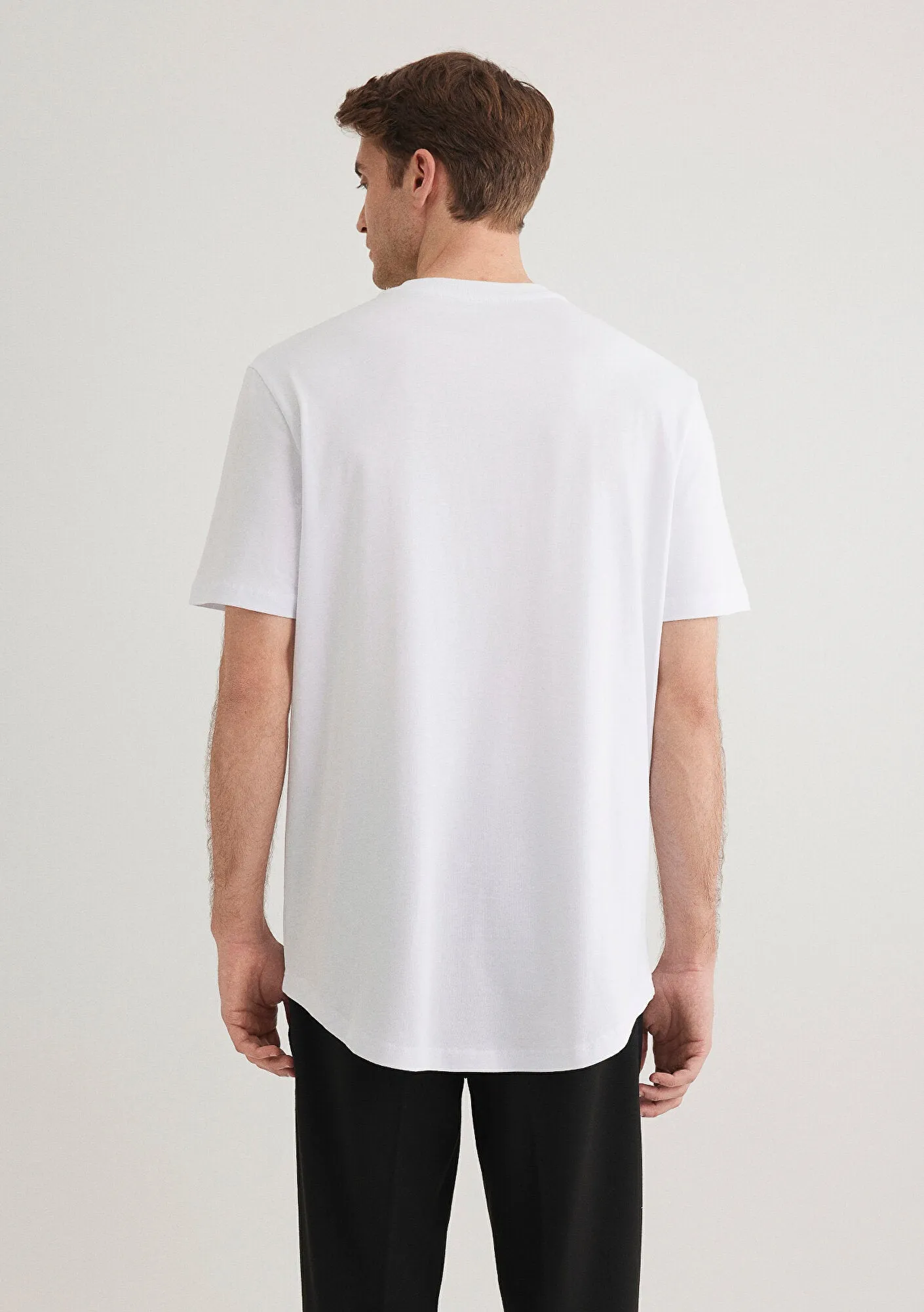 Crew Neck White Basic T-Shirt