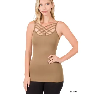 Crisscrossed Out Cami in Fern Green
