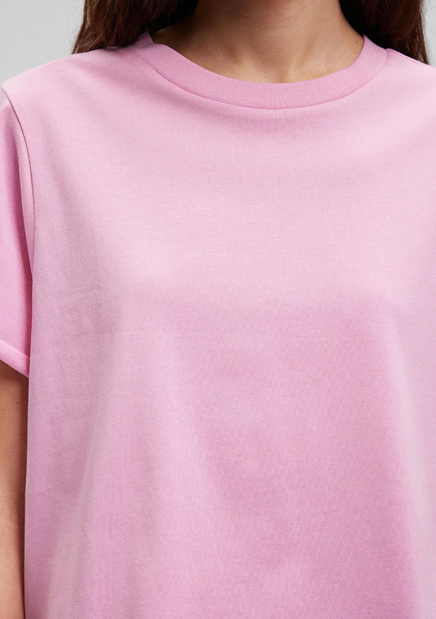 Crop Pink Basic T-Shirt