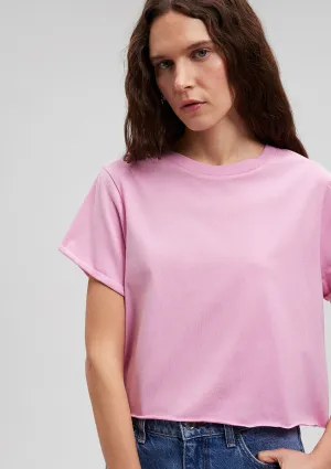 Crop Pink Basic T-Shirt