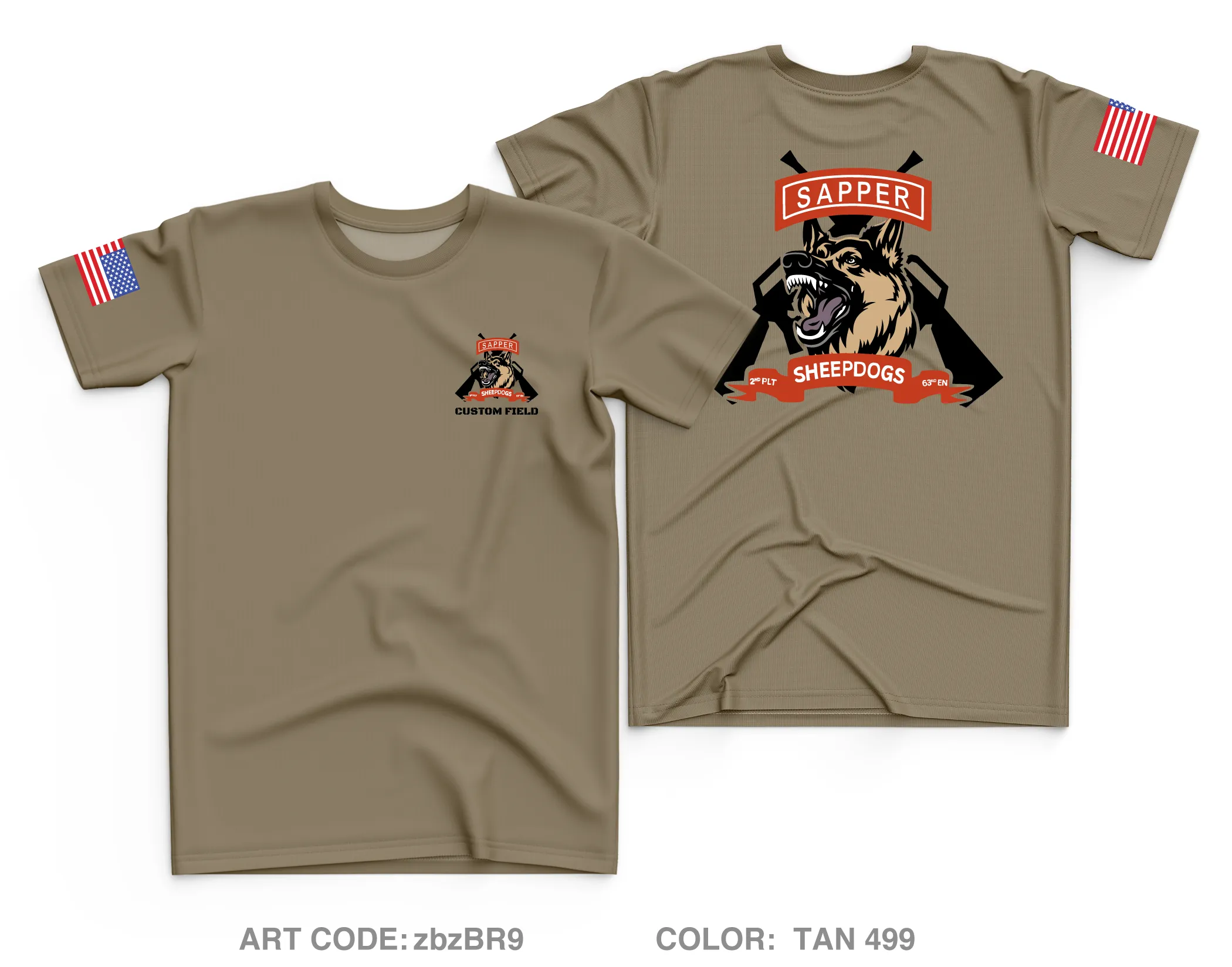 CUSTOM 2/63rd CEC-I Core Men's SS Performance Tee - zbzBR9