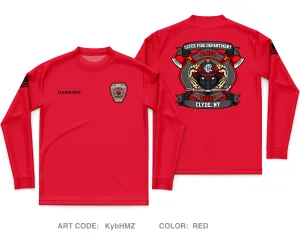 CUSTOM Clyde Fire Department Core Men's LS Performance Tee - KybHMZ