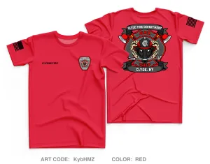 CUSTOM Clyde Fire Department Core Men's SS Performance Tee - KybHMZ