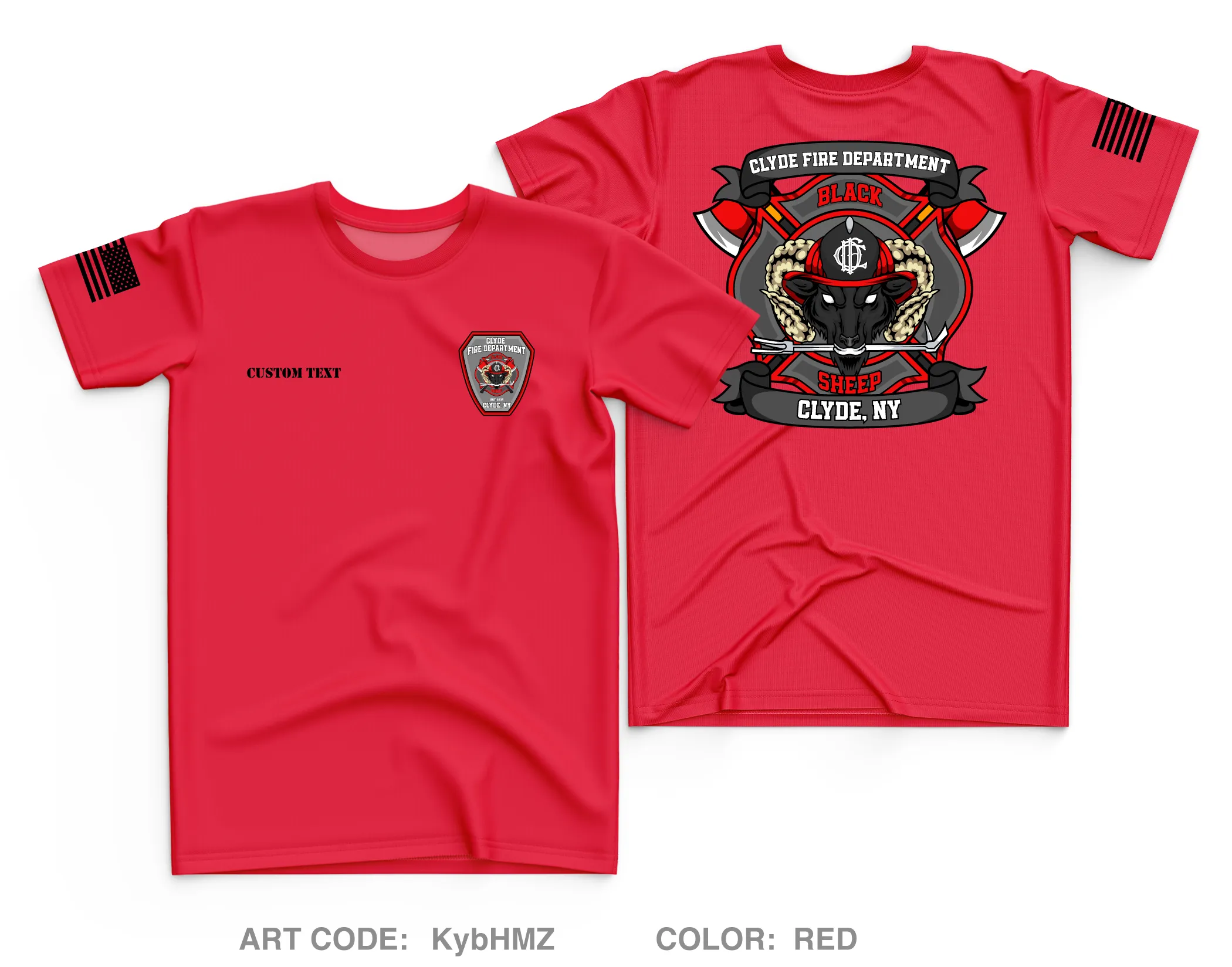 CUSTOM Clyde Fire Department Core Men's SS Performance Tee - KybHMZ