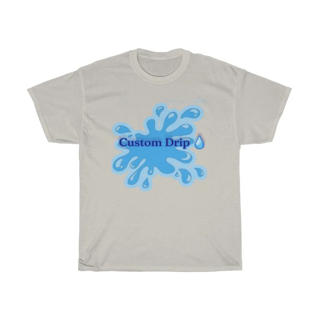 Custom Drip blue splash Unisex Heavy Cotton Tee