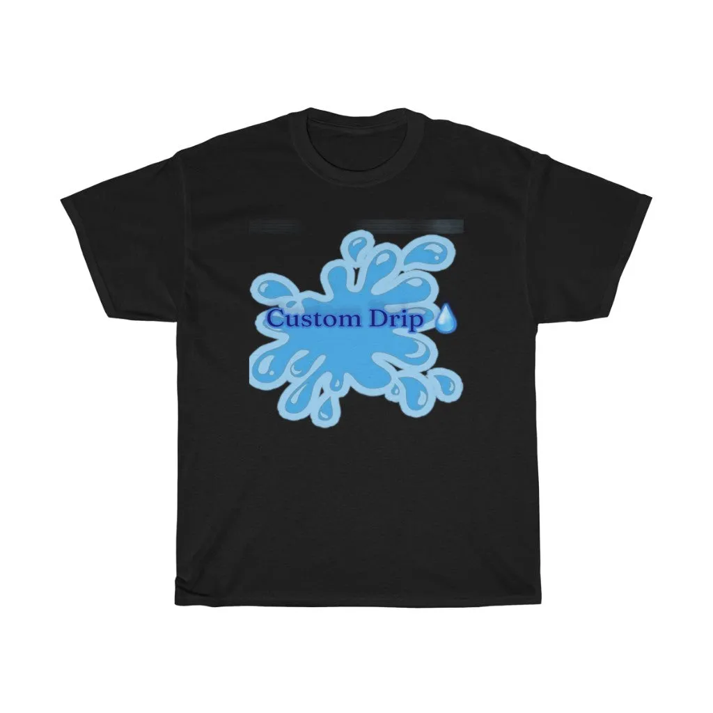 Custom Drip blue splash Unisex Heavy Cotton Tee