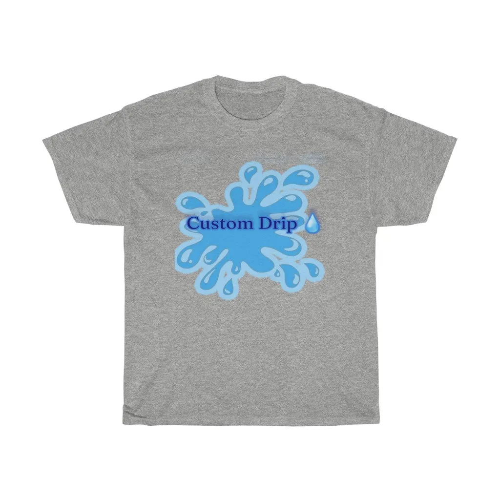 Custom Drip blue splash Unisex Heavy Cotton Tee