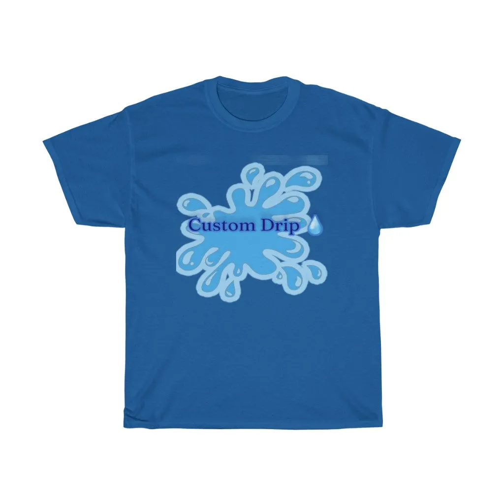 Custom Drip blue splash Unisex Heavy Cotton Tee