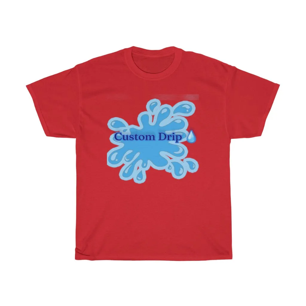 Custom Drip blue splash Unisex Heavy Cotton Tee