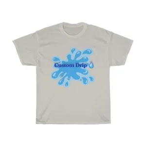 Custom Drip blue splash Unisex Heavy Cotton Tee
