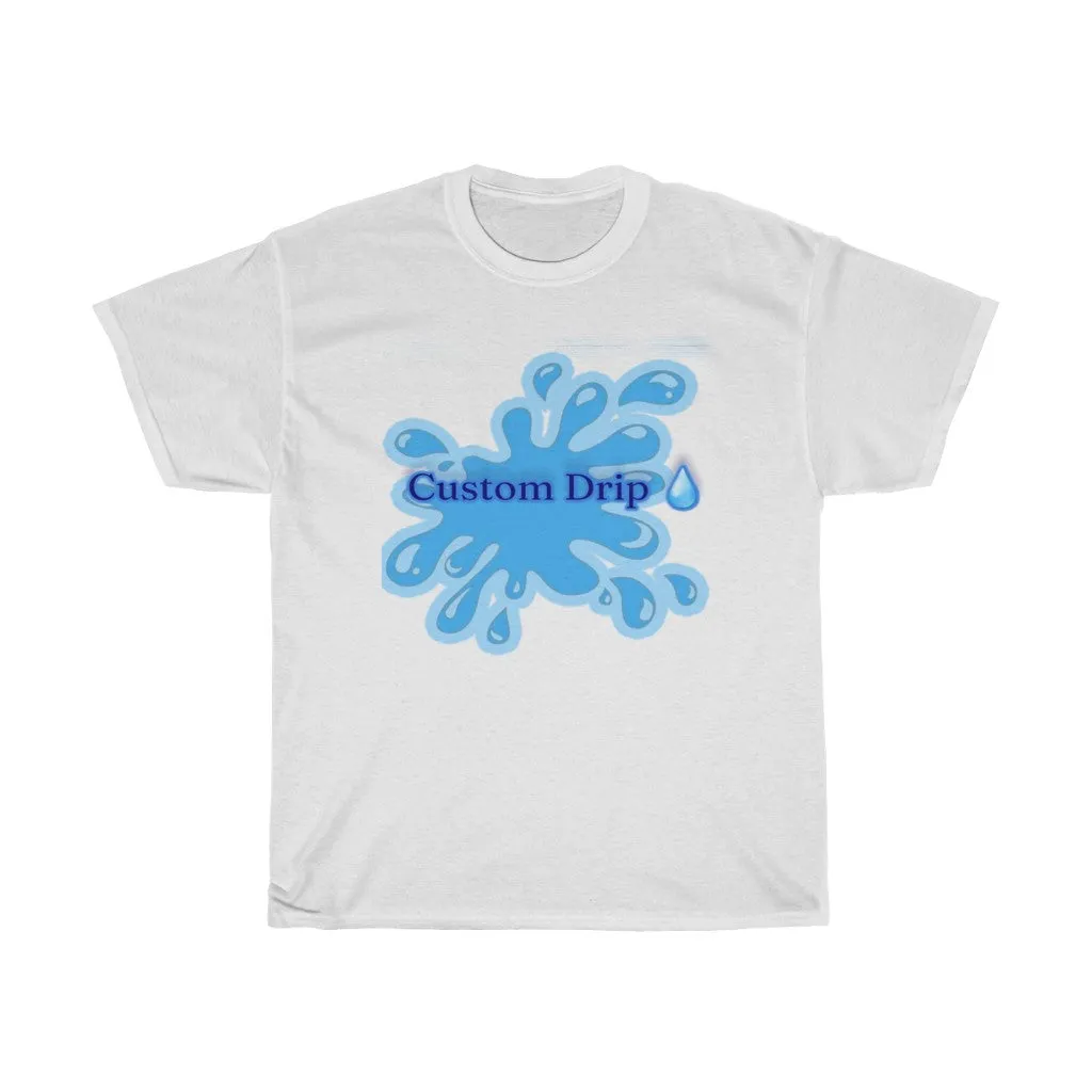 Custom Drip blue splash Unisex Heavy Cotton Tee
