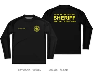 CUSTOM Lancaster County Sheriff’s Office Special Operations Unit Core Men's LS Performance Tee - VKM8tv