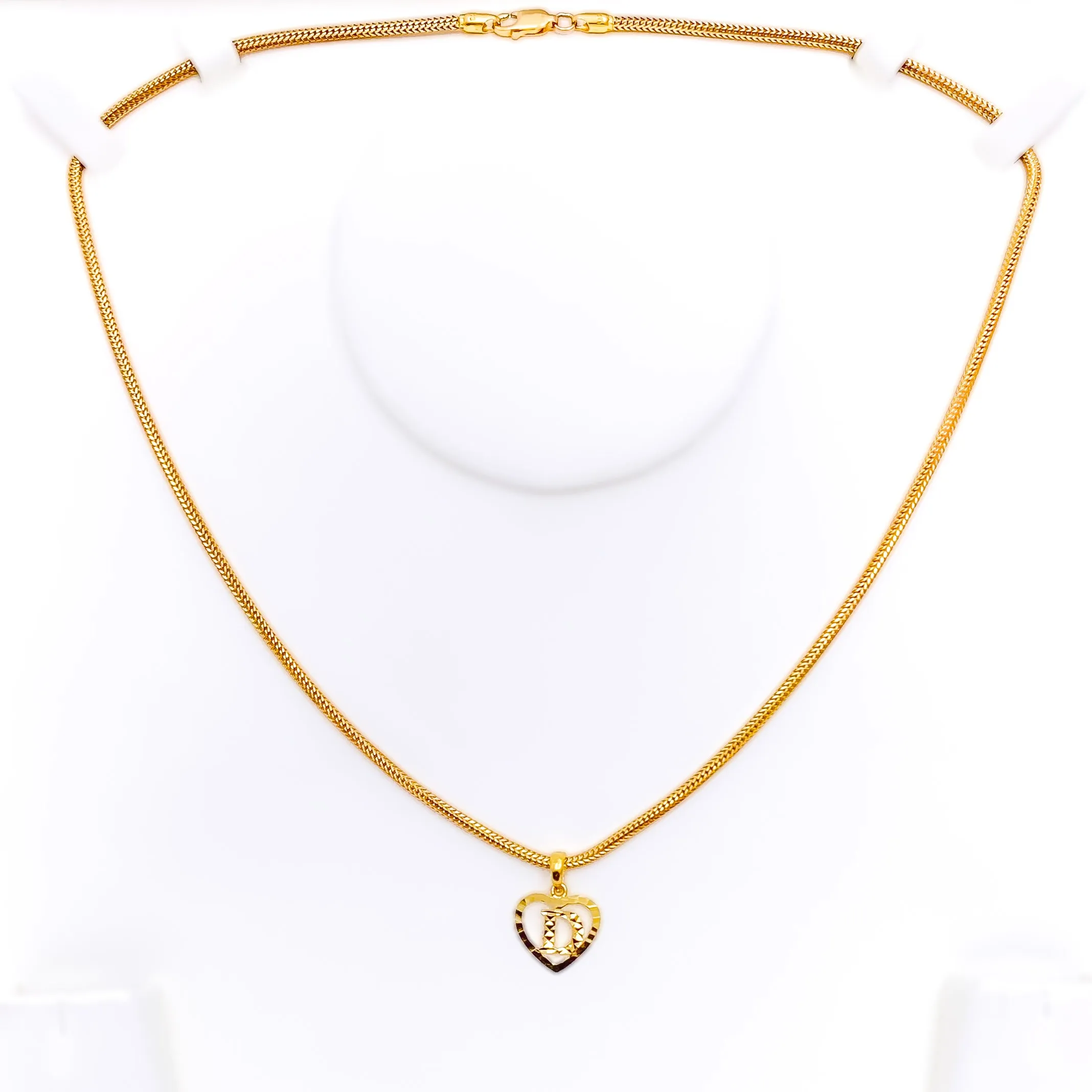 D 22k Gold Letter Pendant