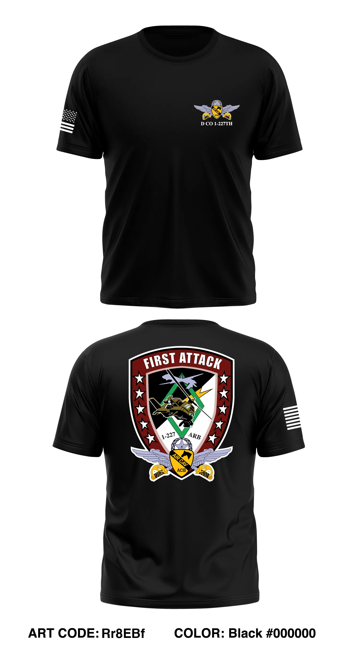 D Co 1-227th Store 1 Core Men's SS Performance Tee - Rr8EBf